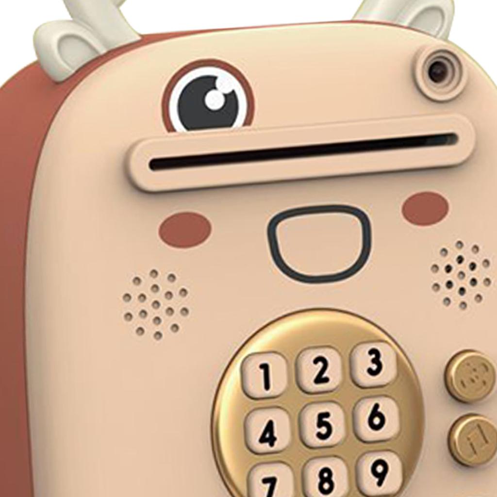 Mini Piggy Bank Singing Electronic Piggy Bank Money Storage Box with Fingerprint Password Face