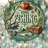 Rustic Fishing Metal Sign Wall Art Waterproof Indoor Outdoor Decor