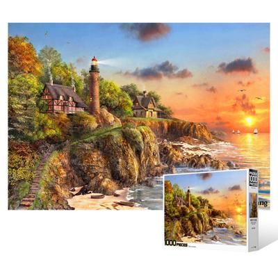 1000 bitars pussel / Sunset of Cottage, populärt koreanskt pussel