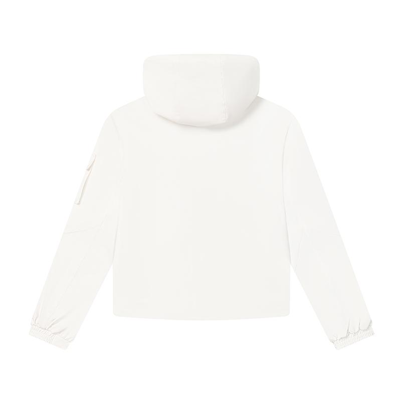 Fila Mysterious Journey Fashion Simple Solid Color Versatile Multi-Pocket Jacket Women Jackets Cloud-Mushroom-White F11W438702FWT