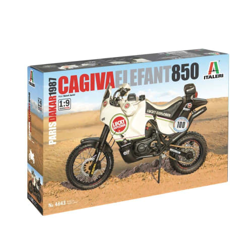 Italeri 1/9 Scale Cagiva Elephant 850 1987 Paris-Dakar Spec Plastic Model Kit (with Japanese Instructions) IT4643
