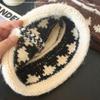 New Windproof Knitted Bucket Hat Elegant Warm Fisherman Cap Cold Proof Dome Hats Women