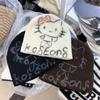 Autumn and Winter Ins Niche Personalized Hand-painted Cold Hat Autumn and Winter Knitted Hat Women's Warm Versatile Bag Head Ear Protection Wool Hat