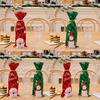 Festive Red Green Checkered Snowman Wine Bottle Cover Perfect For Decor Christmas
