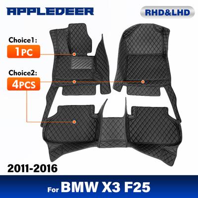 Car Floor Mats for BMW X3 F25 2011 2012 2013 2014 2015 2016 Custom Auto Foot Pads Automobile Carpet Cover