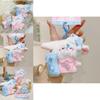 Sleeping Cat Plush Keychain With Pillow Hugging Design For Kids And Collectors