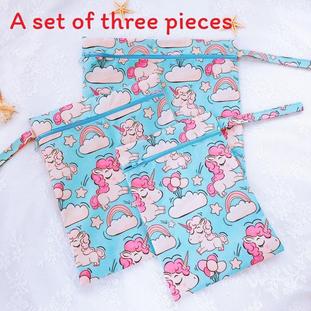 Doraemon Unicorn Cute Pattern Waterproof Storage Set Bag