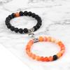 2 stuks/set Hartvormige Magneet Hanger Armband Koppels Liefde Betekenisvol Natuursteen Armbanden Sieraden 8MM Elastische Pulsera Cadeau Nieuw