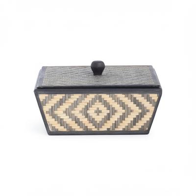 Handwoven Bamboo Storage Box with Lid – Handmade Organizer Box, Jewelry Box, Gift Box, Storage Container, Home Organizer, Basket Box, Vanity Organizer