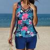 2025 Nové dámské plavky Tankini 2dílné Tankini Košilky Sada bikin Plavky s potiskem Pro ženy Tílka Plavky