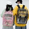 Pvc Transparent Flap Backpack With Waterproof Design For Travel And Sports Use
