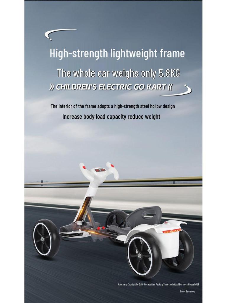 Foldable Electric Go-Kart for Kids, Ages 2-6 – Portable, No Assembly Required