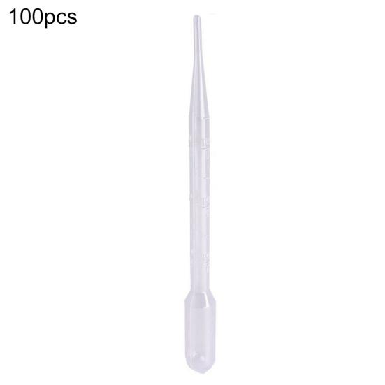 

100Pcs 3ml Disposable Plastic Liquid Dropper Transfer Graduated Pipette Tool белый