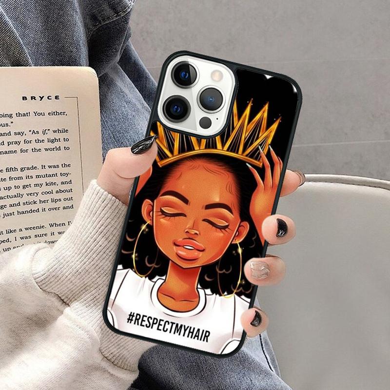 Black Girl Magic Phone Case for iPhone 17 Air 16 16e 15 Plus for Apple 13 11 12 14 Pro Max Cover coque Shell