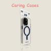 For iPhone 17 Pro Max Case Magnetic Question Mark Clear Metal Buttons Compatible with iPhone 16 15 14 13 12