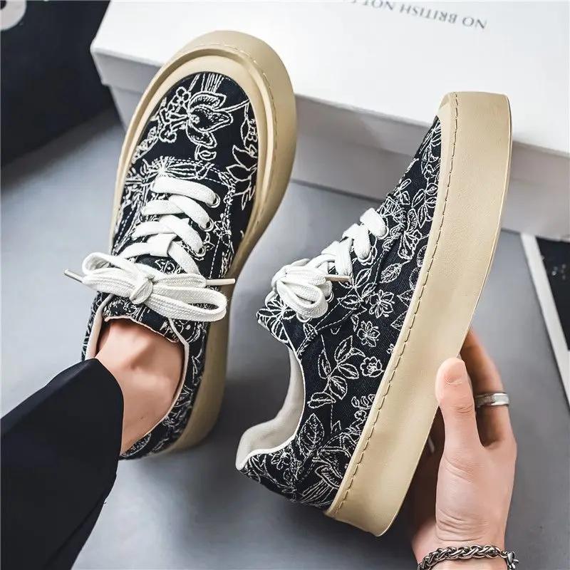 Sneakers Fashion 2024 Men's Casual Shoes Flat Male Shoe Leisure Hiking Designer Luxury Korean Style Offer Footwear Trends Trend