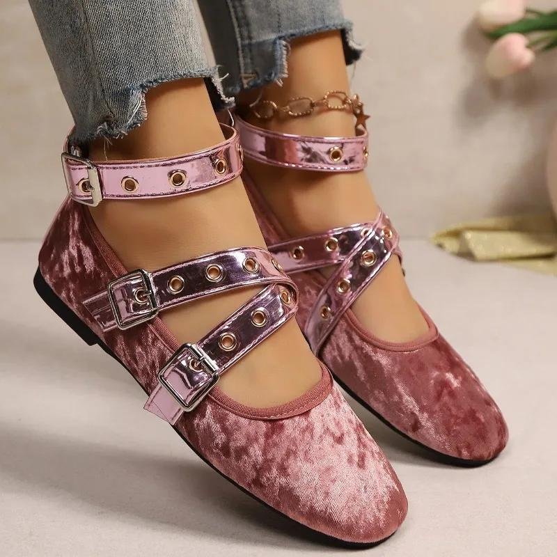 Fashion French Flat Mary Jane Single Shoes Women's 2025 New Spring and Fall Pumps