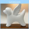 Exquisite Angel Wings Dog Sculpture Modern Resin Art For Home And Garden Dcor