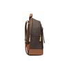 Michael Kors Zaino Brooklyn Monogramma Color Block Chiusura con Zip Tela Rivestita Zaino Donna Avorio-Marrone Marrone Chiaro 30H1GBNB2B-252