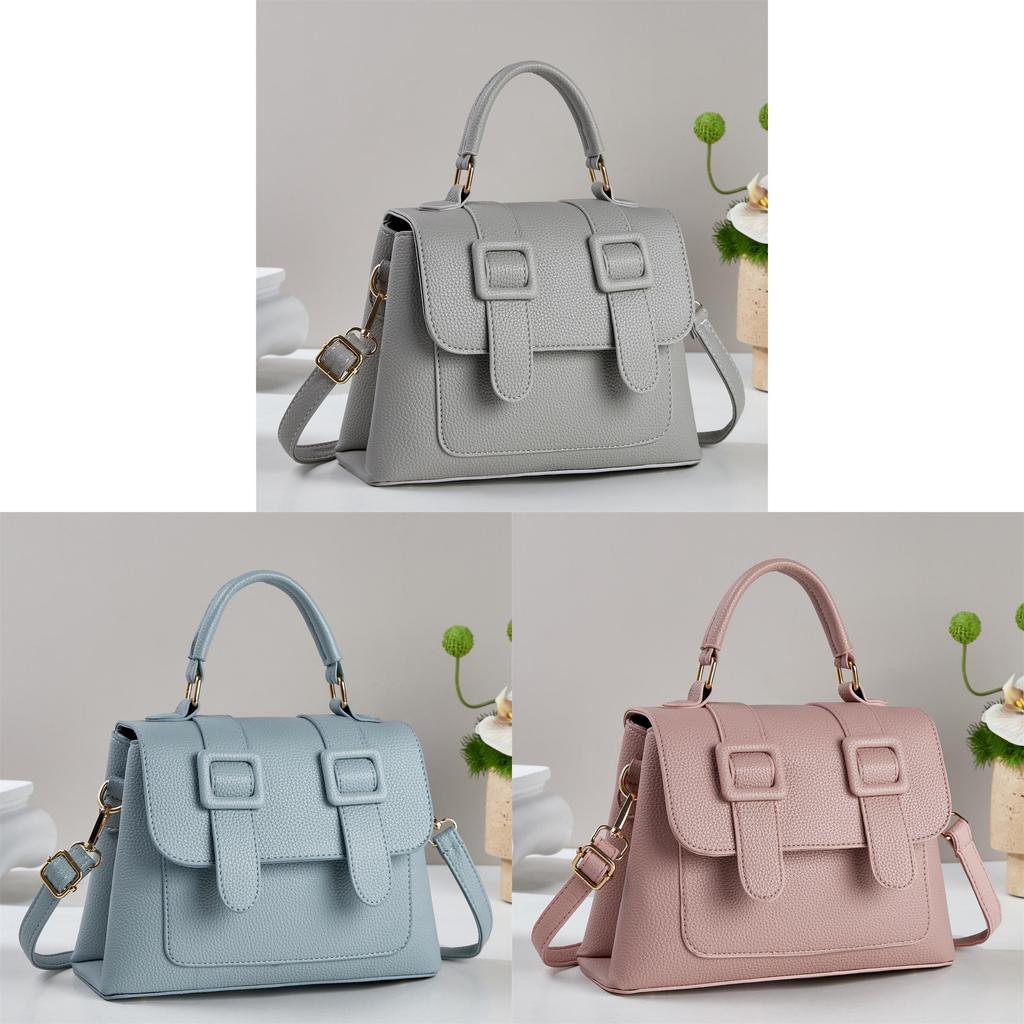 Small Square Pu Handbag With Multiple Inner Compartments For Everyday Use