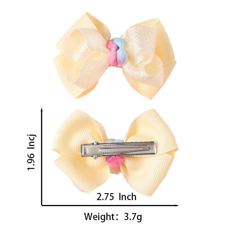 2Pcs/Set New Solid Hairpins Bows for Baby Fashion Bright Hair Accessories Hair Clips Girls Hairpins Children Barrettes