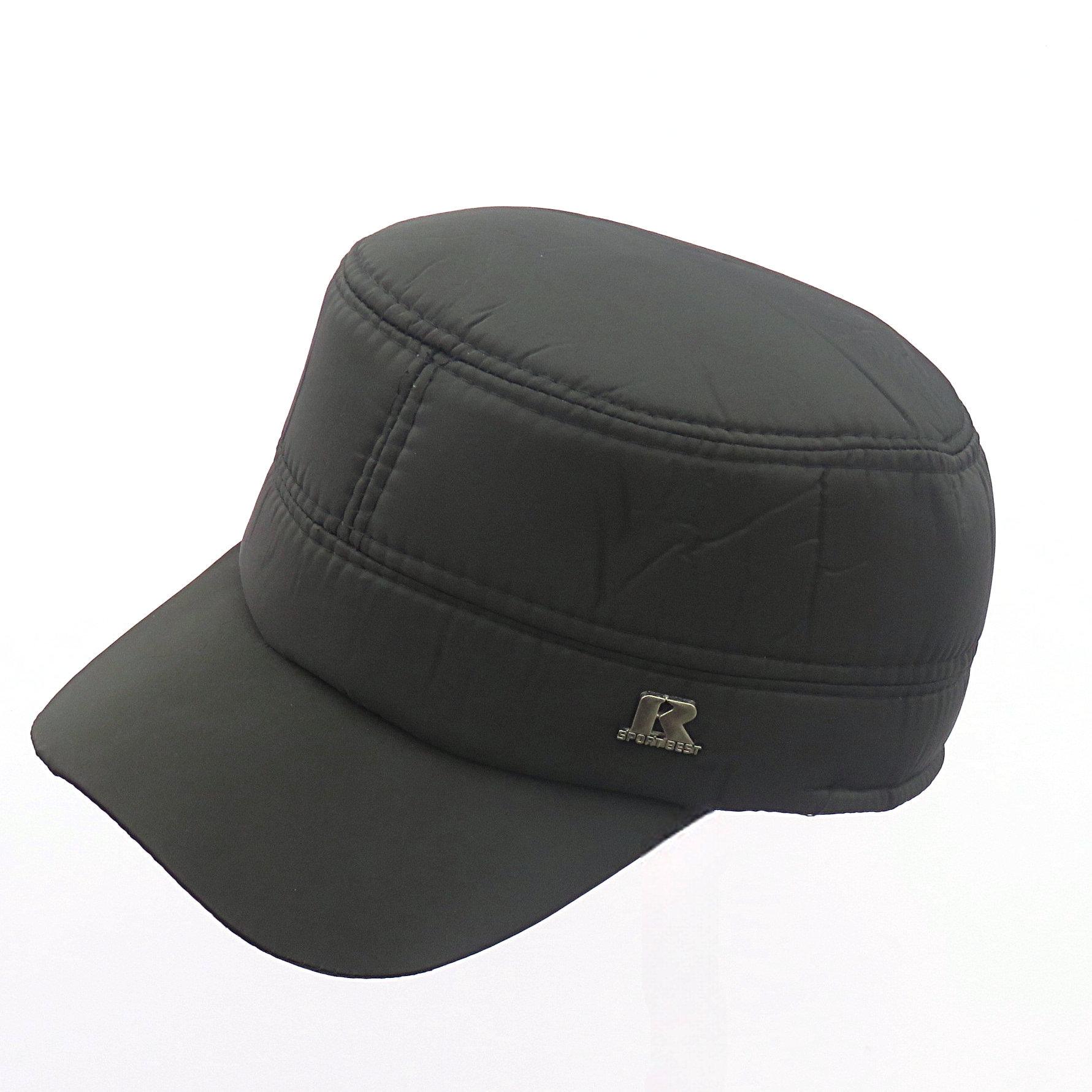 

Мужская зимняя флисовая шапка с плоским верхом и защитой ушей - Стильная теплая шапка для пожилых людей Adjustable