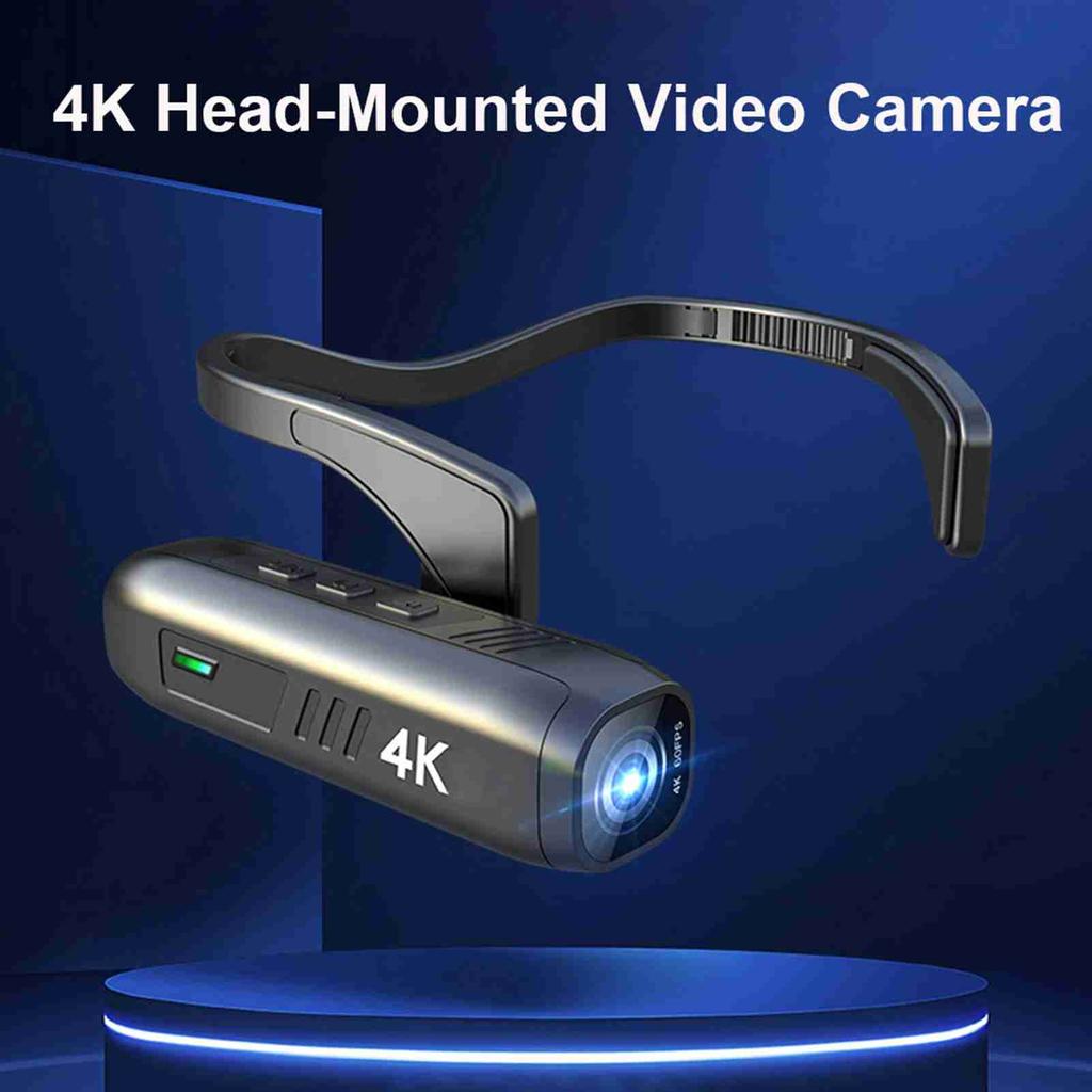 Head Mounted Camera 4K 30FPS Anti Shake and 120 Degrees  Wide Angle Lens Video Camera