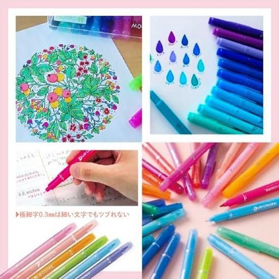 Tombow Pencil Water-based Sign Pen 12 Colors (Thick 0.8mm Extra Fine 0.3mm Twin Type) Color Play K GCF-011