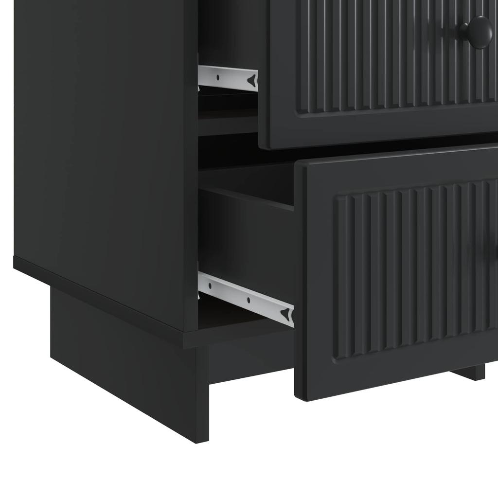 Nightstand Black 43 x 41 x 66.5 cm Particleboard