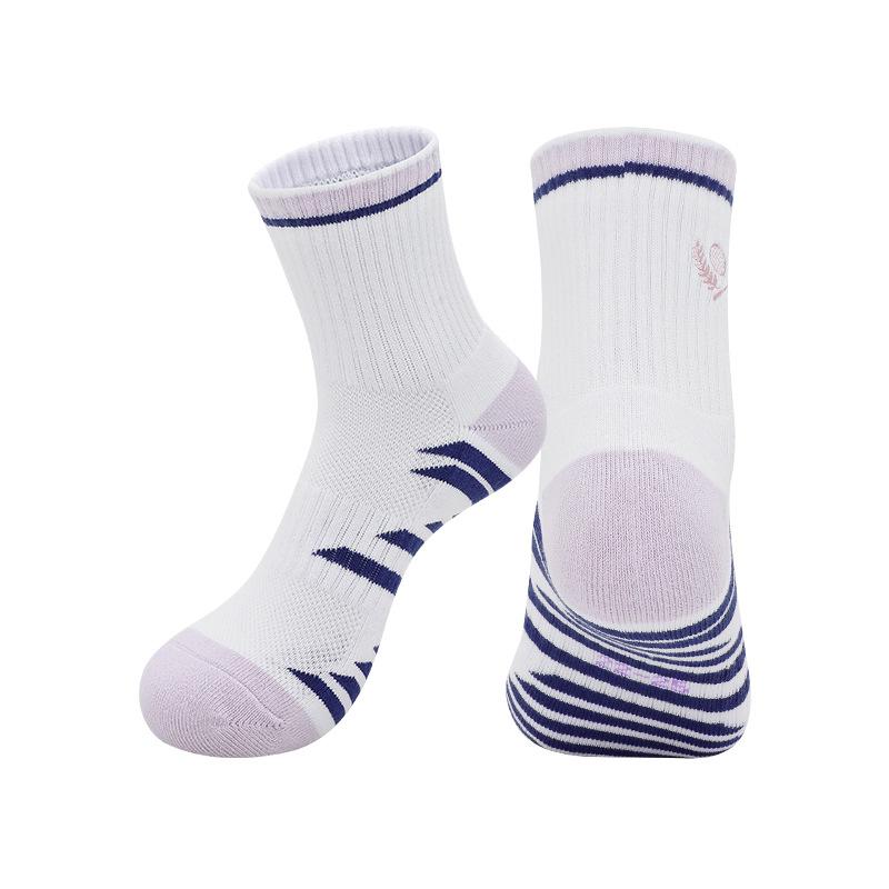 Summer Professional Badminton Socks Youth Non-Slip Mid-Tube Sports Socks Basketball Running Cotton Sweat-Absorbing Training Socks
