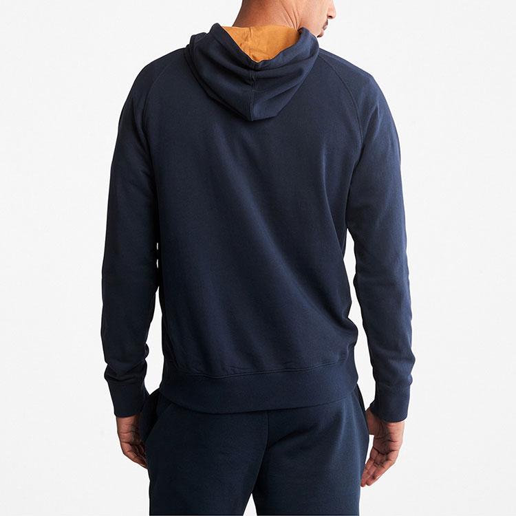Timberland Tree Logo Print Hooded Sweatshirt Men Sweatshirts Deep-Sapphire-Blue A2577-433