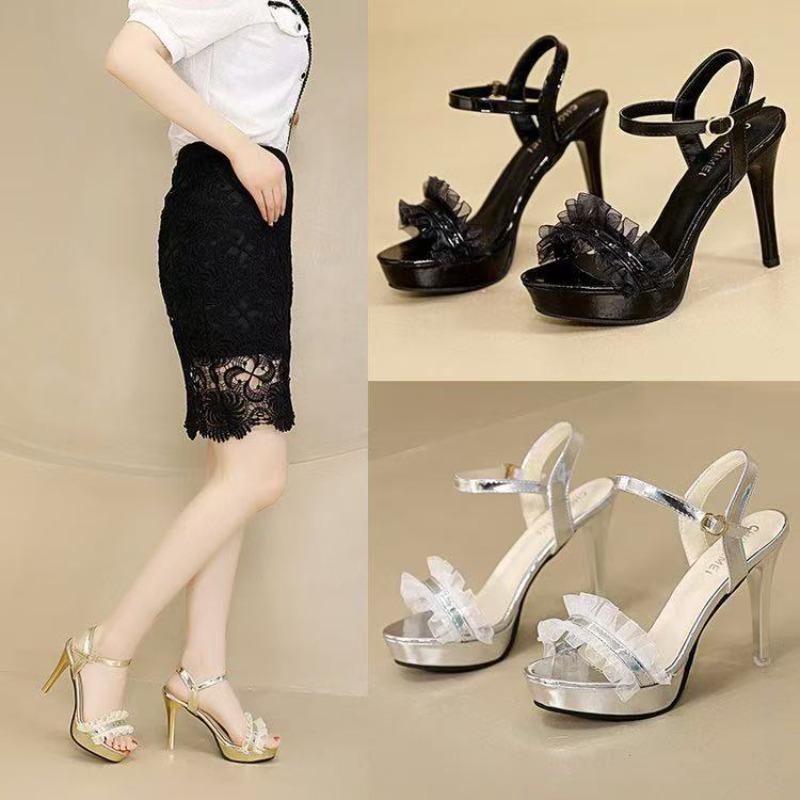 Low-heeled High-heeled Shoes Woman Xie - New Stylish and Versatile Sandals