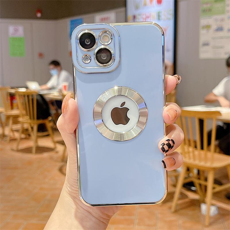 

Роскошный мягкий гальванический чехол для телефона iPhone 11 12 13 14 15 Pro Max XS X XR 7 8 Plus, мини-полый силиконовый чехол For iPhone 14Pro max