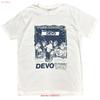 Rzadki T-shirt Devo z lat 90. Biały Koszulka Prezent Klasyczny Nh21835 Vintage Moda Wszechstronny Wygodny Codzienny Oddychający
