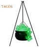Bubbling Cauldron Set Large Witches Cauldron with String Light Black Plastic Bowl Candy Bucket Halloween Outdoor Indoor Decoration