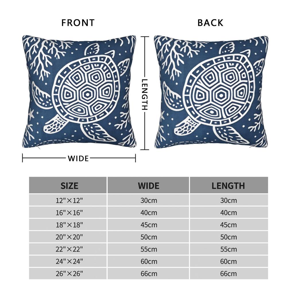 Sea Turtle Pillowcases Cute Funny Pillow Case For Chair Sofa Home Decor Comfy Pillow Cover