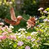 Wetterfeste Metall-Gartenstecker Schmiedeeisen Kolibri Blume Gartenstecker, Dekorative Kunst, Kunstdekorationen Rostschutz Dekor Schild für Balkon