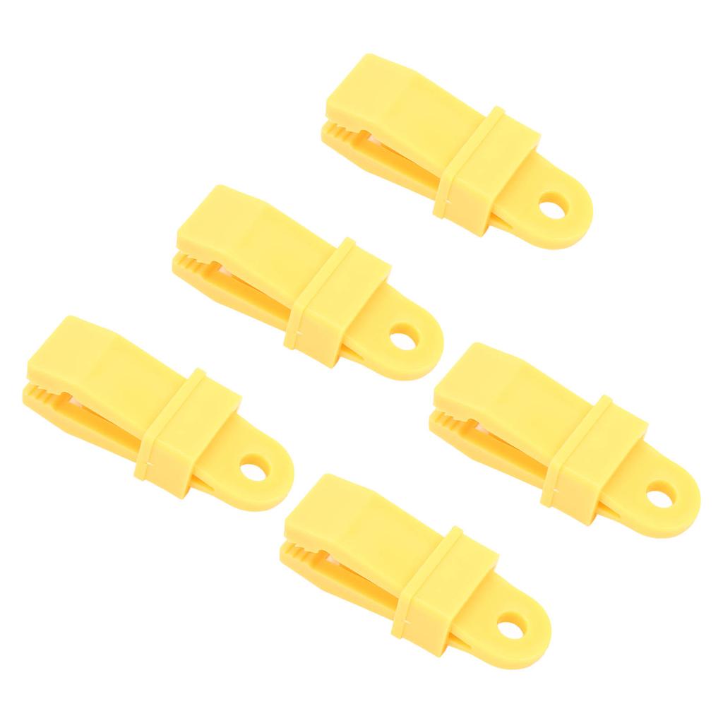 5pcs Tarp Clips Waterproof Tear Resistant Strong Lock Grip Tent Clips for Outdoor Camping