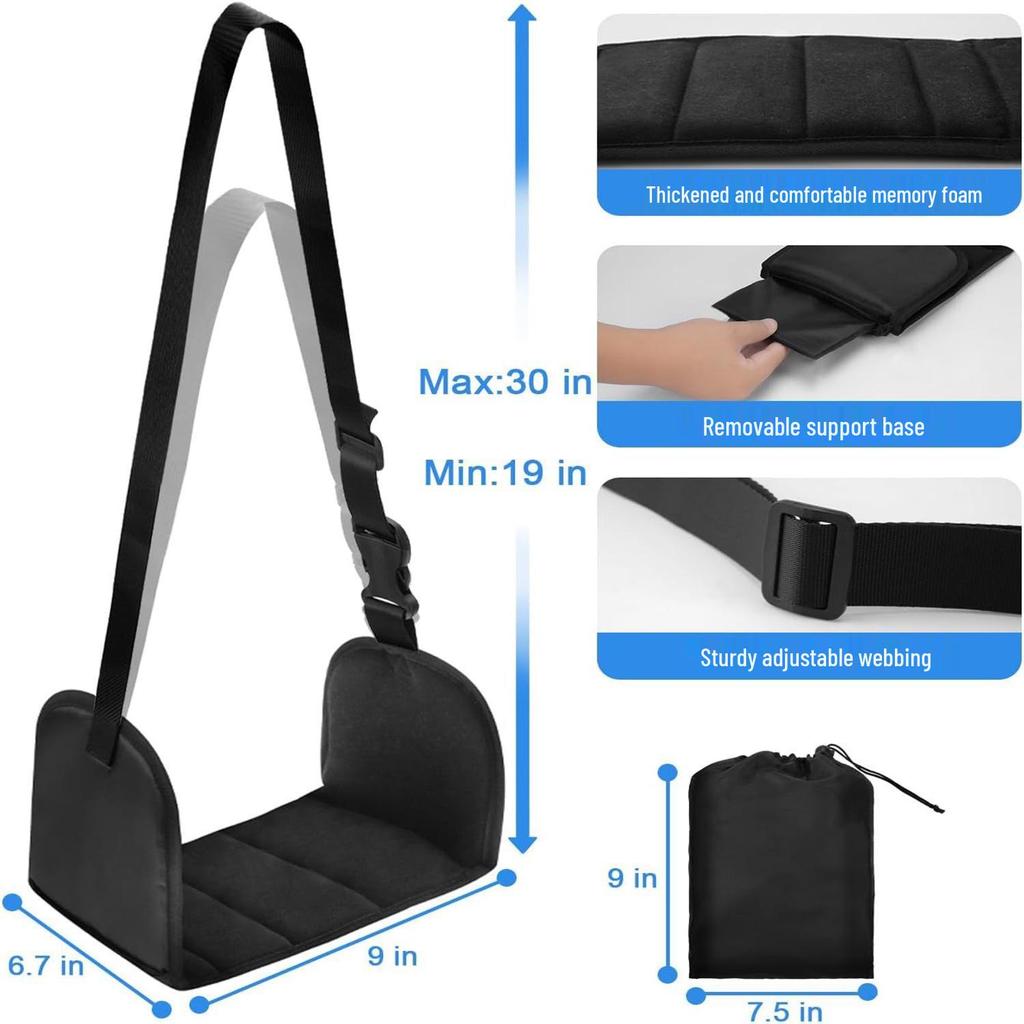 Portable Travel Foot Hammock for Airplane, Office, and High-Speed Rail