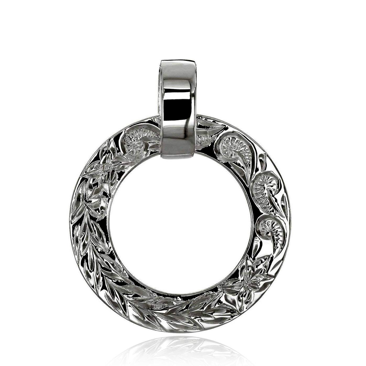 

Гавайские украшения Круглый кулон Ожерелье Серебро 925 [Лейлани] Мужское (Нет цепи)