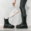 Dámské Chelsea Boots Jaro Nové Černá Střední Kotníková Plochá Platforma Dámské Boty Dámské All Match Klasické Stručné Módní Boty s kulatou špičkou