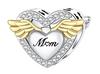 Copper Full Diamond Charm Bead Charms Colorful Heart Blooming Rose Round Bead Charms Pendant Compatible With Authentic Bracelets Necklaces Jewellery