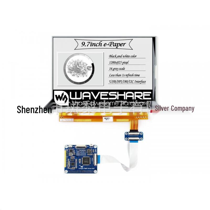 9.7" Raspberry Pi E-Ink Display, 1200x825 Resolution, B&W
