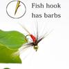 MNFT 10PCS 14# Copper Beadhead Trout Nymph Red Body Fishing Flies Artificial Bait