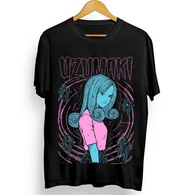 Sommer TJunji Ito Uzumaki T-Shirt Horror Japan Guro Anime Lustig Schwarzes Shirt Tee Alle Größen Kurzärmelig Vintage Trendig Cool