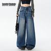 Women's High-Waist Relaxed Fit Wide-Leg Jeans