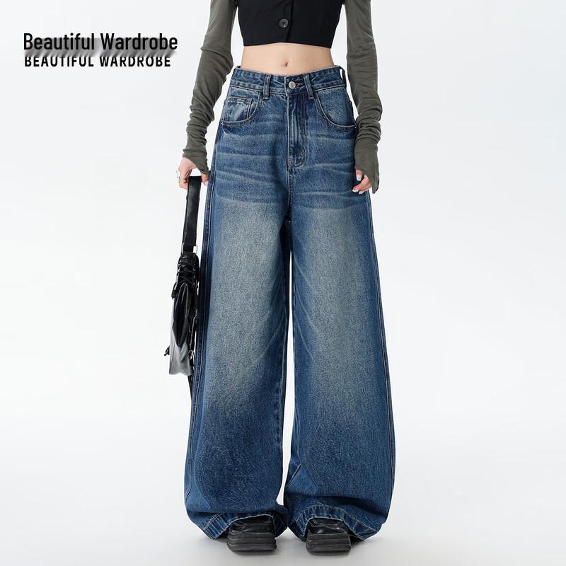 Women s High-Waist Relaxed Fit Wide-Leg Jeans L