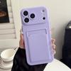 Soft Skin Feel Credit Card Slot Card Holder Case For iPhone 17 Pro Max 17 Pro Air 16e 16 Pro 15 + 14 13 12 11 Protect Cover