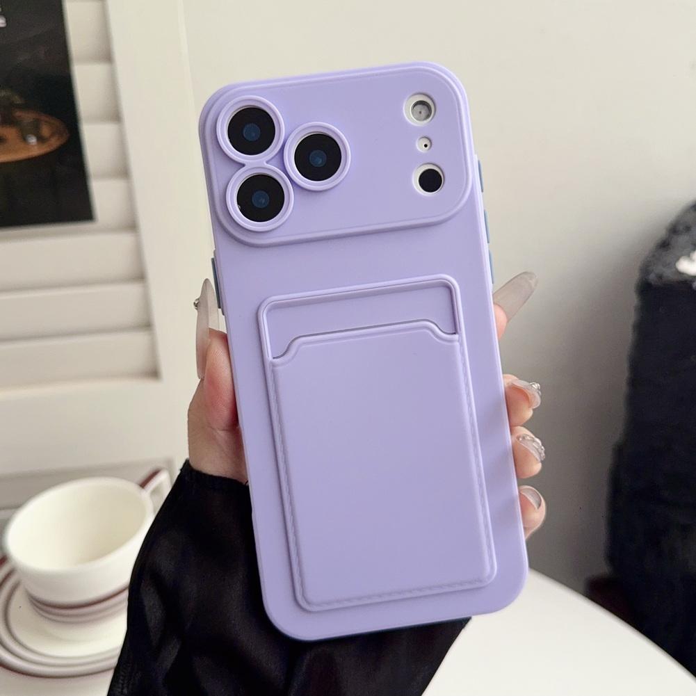 

Case for IPhone 17 Pro Max Card Slot Wallet Shockproof Silicone Case for Apple IPhone Air 17pro Candy Matte Soft TPU Cover for iphone 17