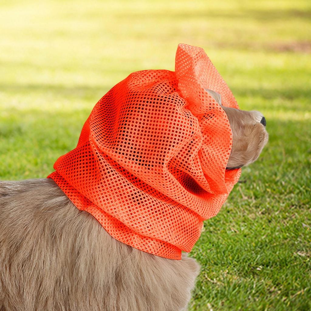 Dog Ear Cover Snood Mesh Wrap Cap Sturdy Breathable Noise Protection Pet Headgear Gifts